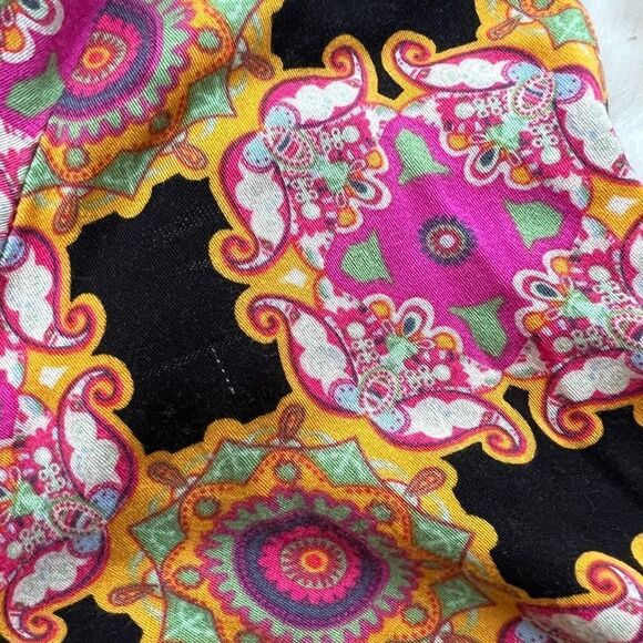 Haute Hippie Long Sleeve Collared Blouse Top Colorful Psychedelic Pattern size S - Picture 10 of 11